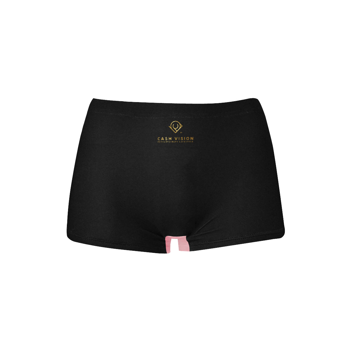 Cash Vision Boyshort Panties - Black Pink
