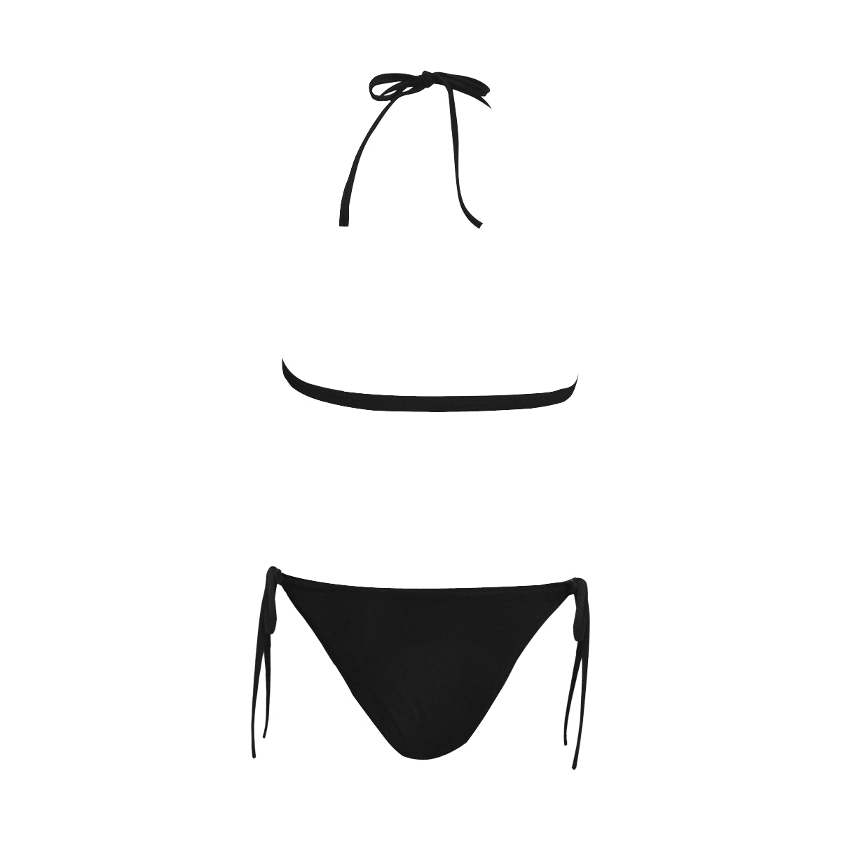 Cash Vision Front Buckle Halter Bikini - Black