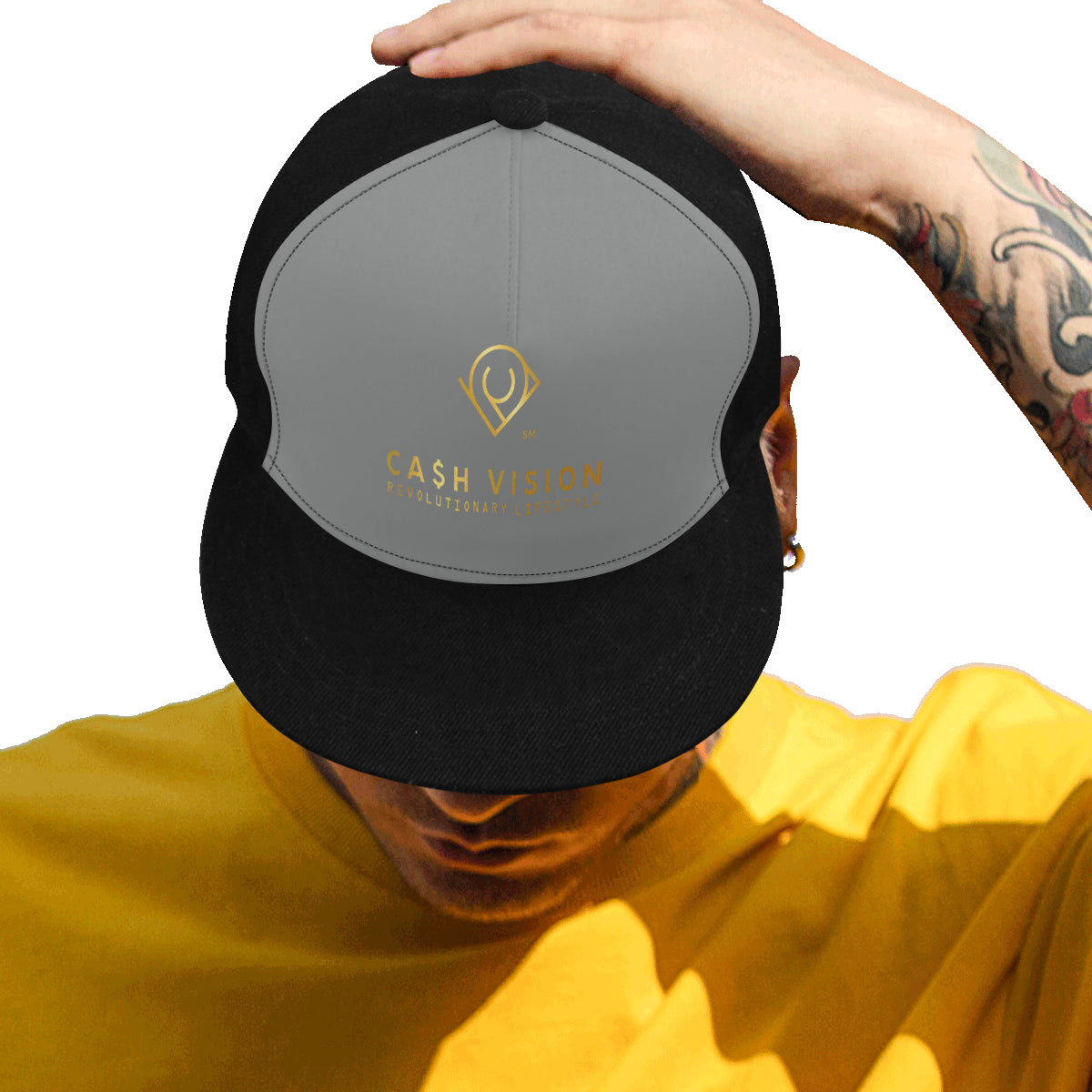 Cash Vision Snapback Hat G - Black Grey