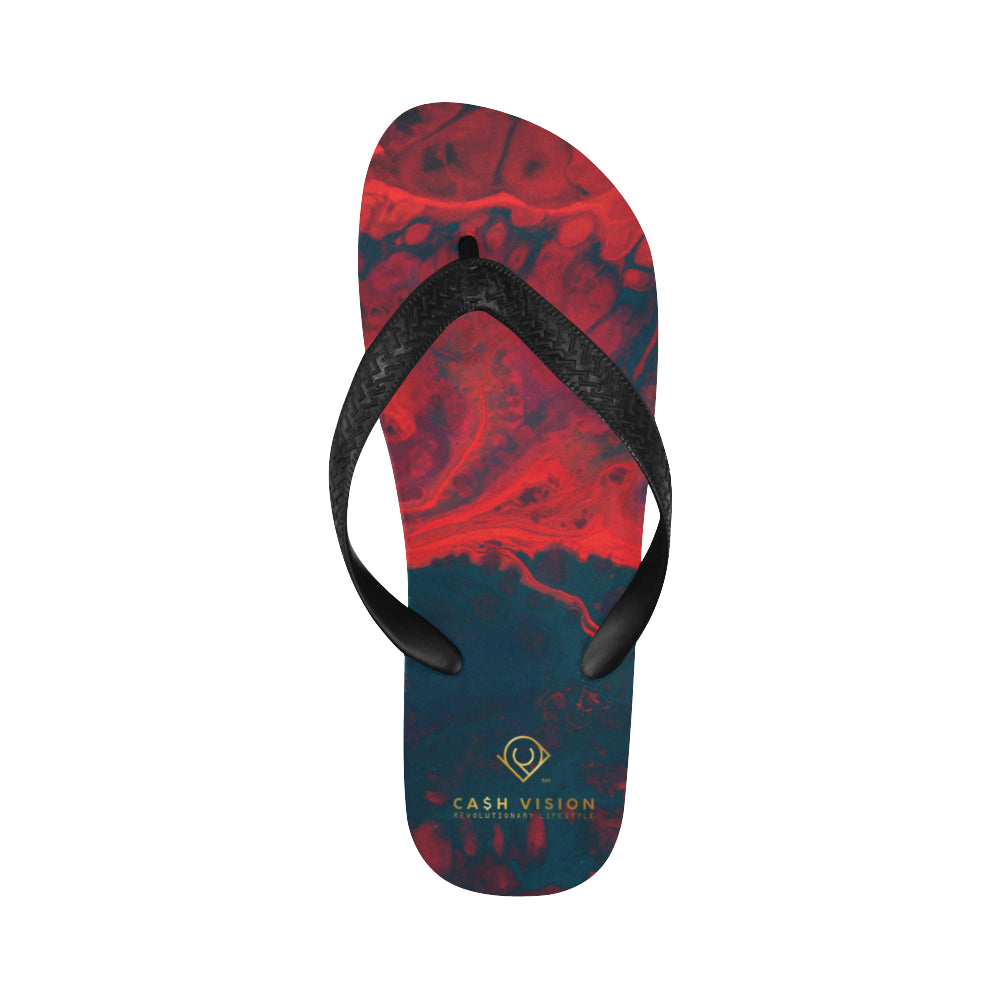 Cash Vision Red Rose Vallet Flip Flops