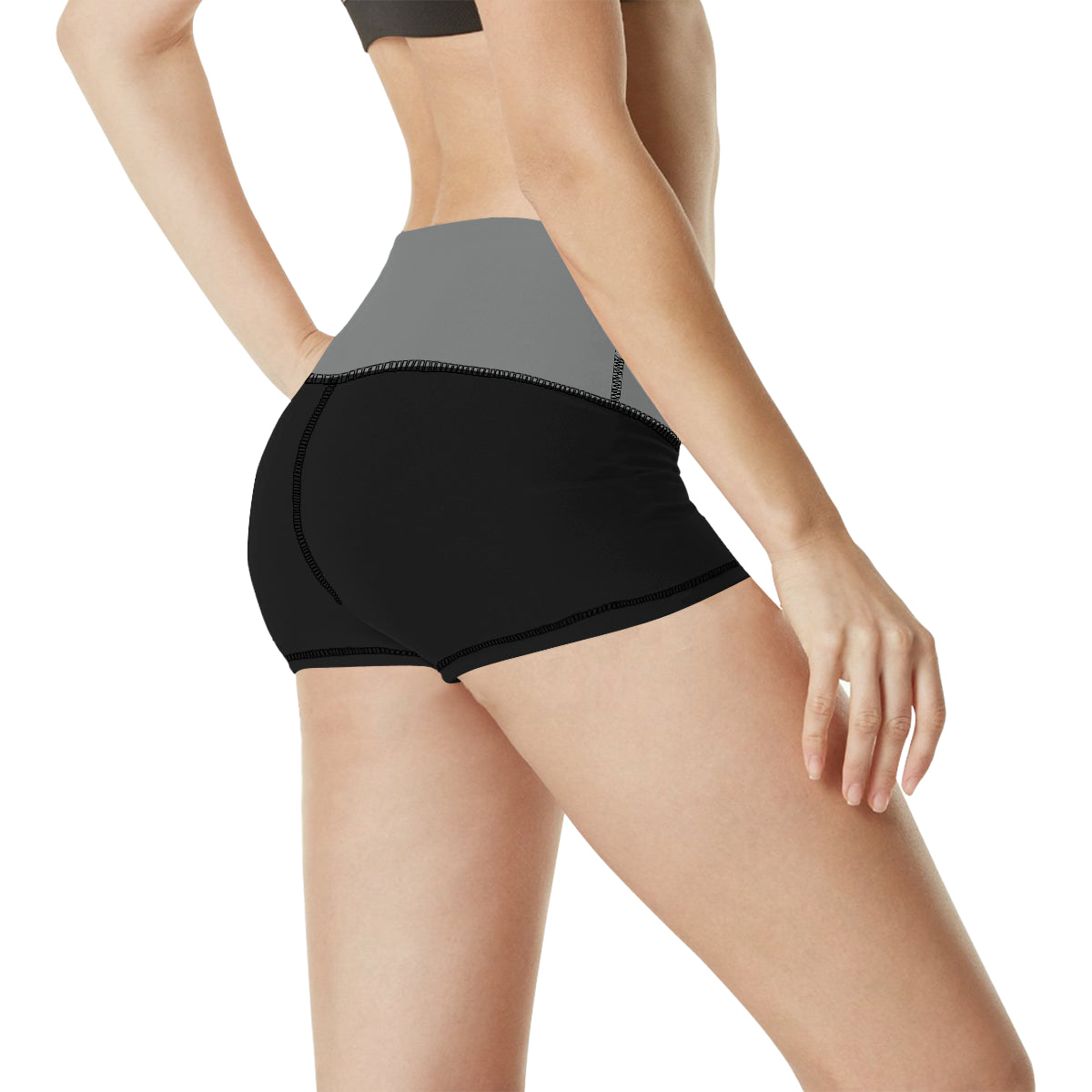 Cash Vision Yoga Shorts - Grey Black