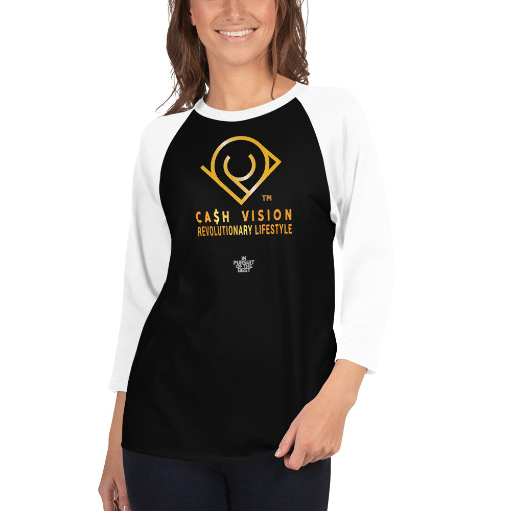 Cash Vision In Pursuit of The Best 3 quarter Raglan Tee