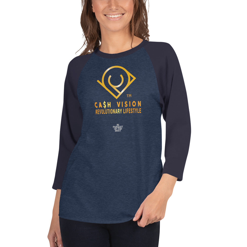 Cash Vision In Pursuit of The Best 3 quarter Raglan Tee