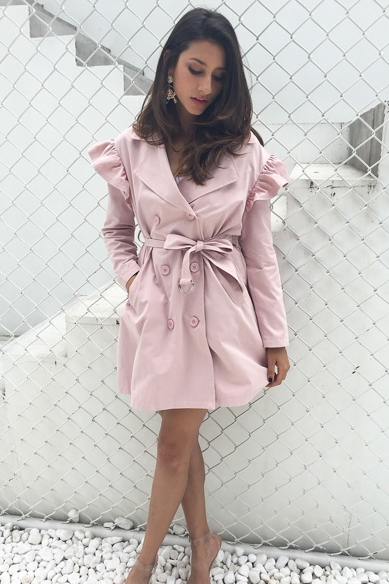 Feeling Right Trench Coat - Khaki