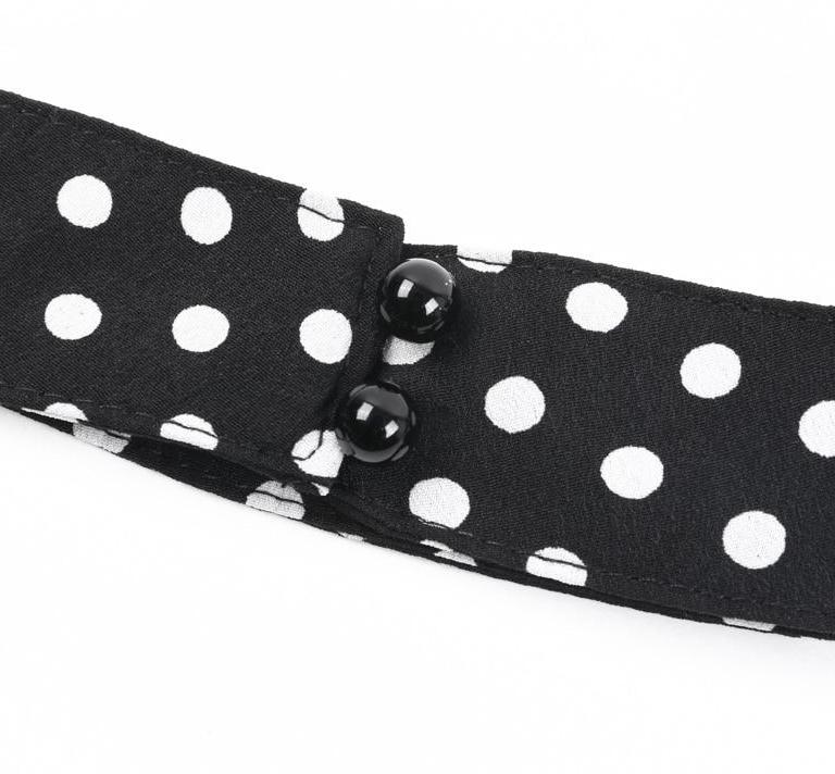 Glam Polka Dot Blouse - Black White