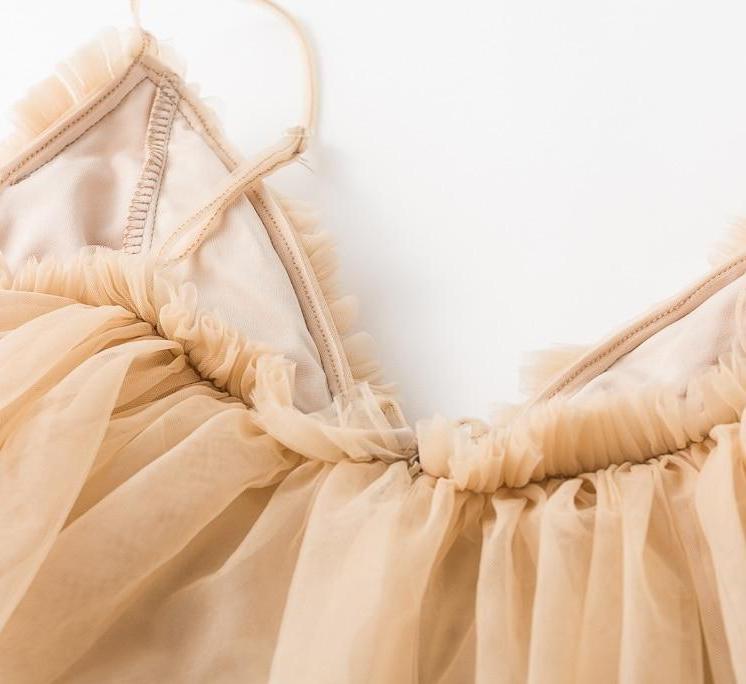 Golden Queen Ruffle Bohemian Blouse - Nude