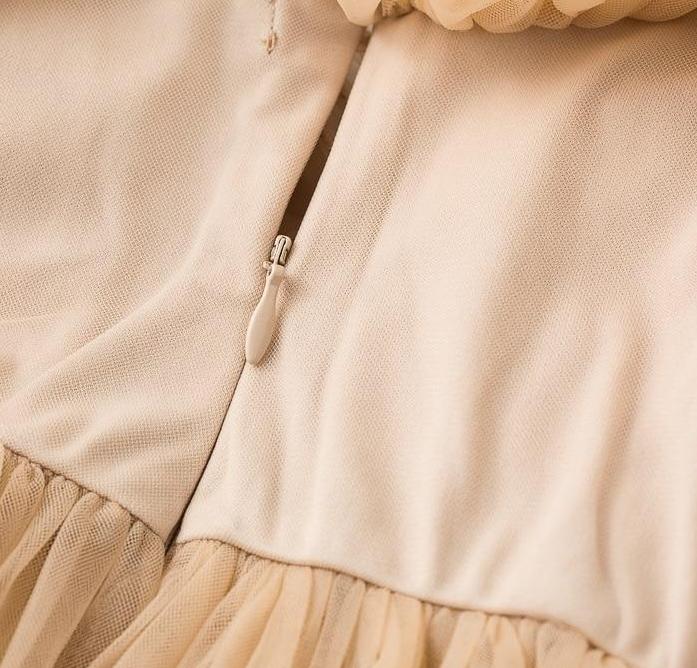 Golden Queen Ruffle Bohemian Blouse - Nude