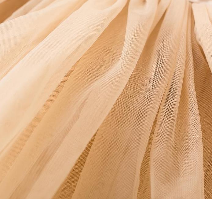 Golden Queen Ruffle Bohemian Blouse - Nude