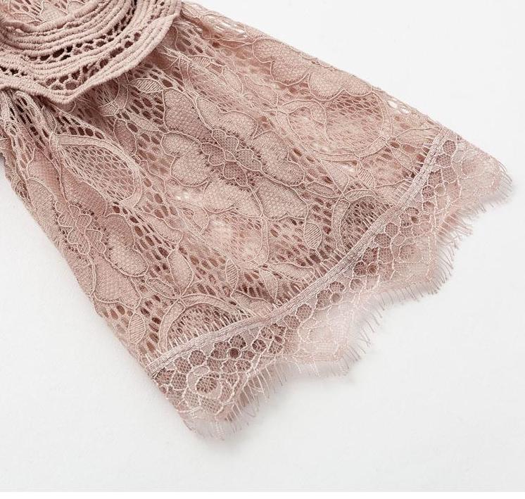 Live in My Terms Lace Blouse - Incarnadine Pink