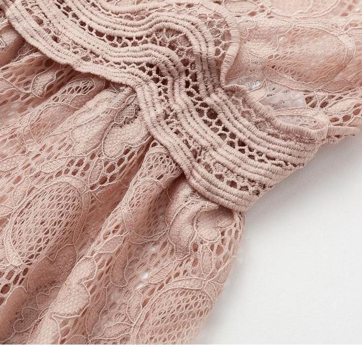 Live in My Terms Lace Blouse - Incarnadine Pink