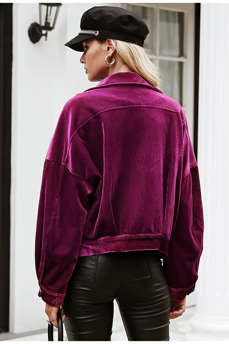 Shay Corduroy Jacket - Purple