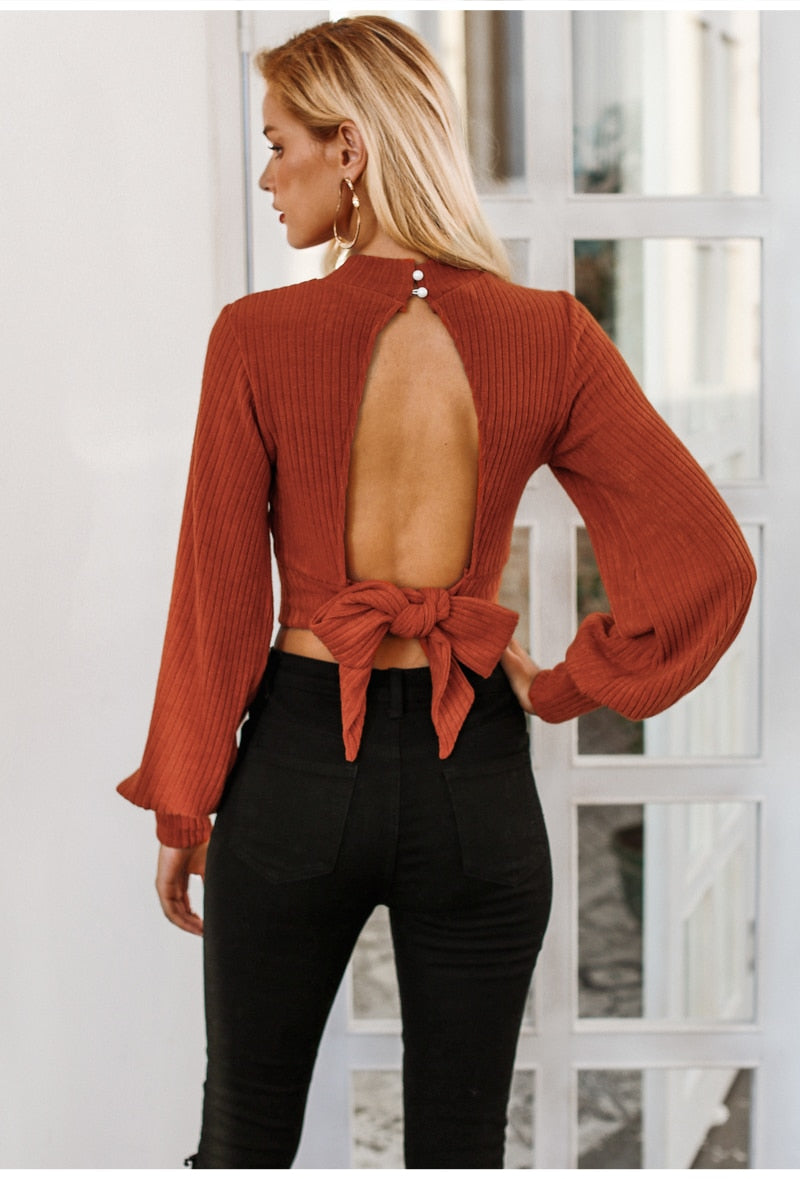 My Day Knitted Tops - Orange