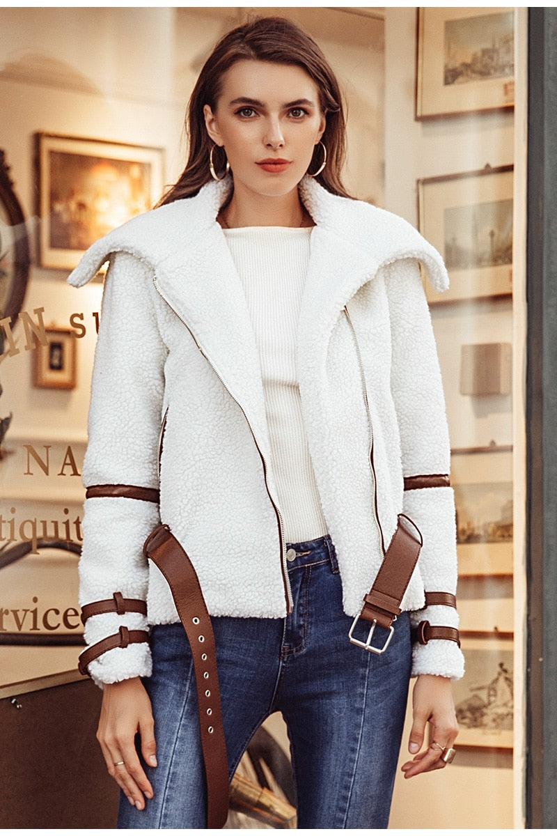 Rock & Roll Faux Fur Coat - White