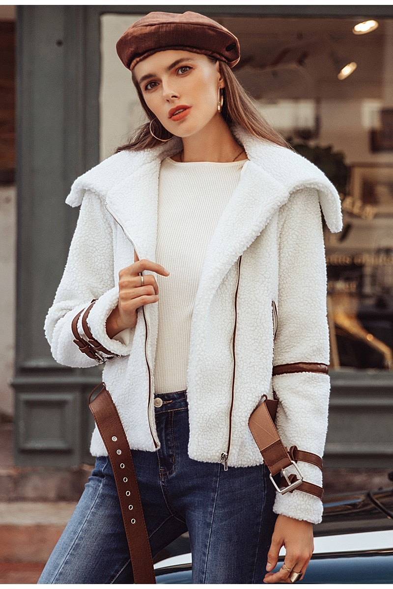 Rock & Roll Faux Fur Coat - White