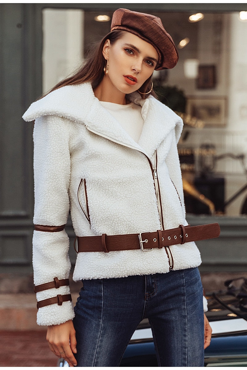 Rock & Roll Faux Fur Coat - White