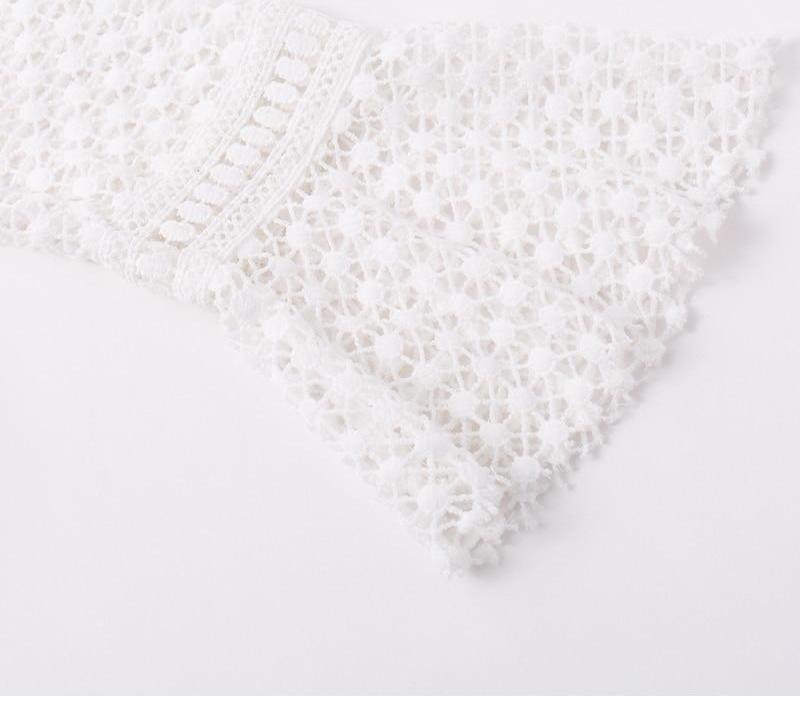 Snowy Lace Patel Mini Dress - White