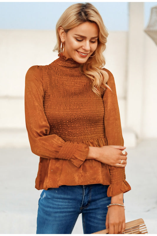 Kind Day Ruffle Blouse - Orange