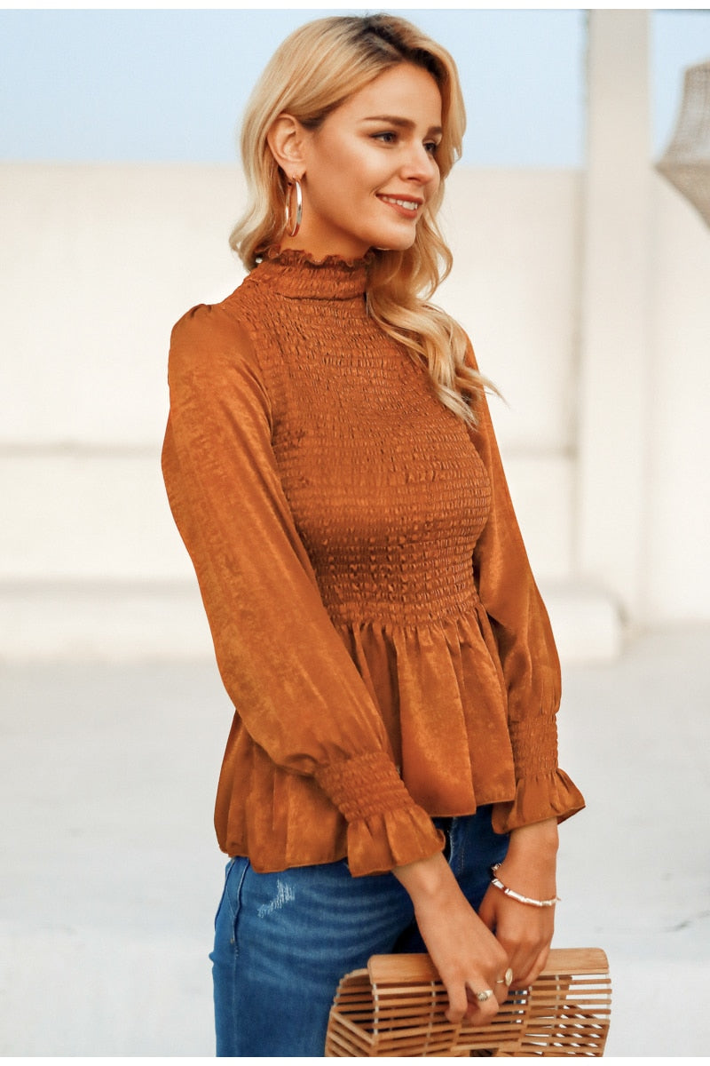 Kind Day Ruffle Blouse - Orange