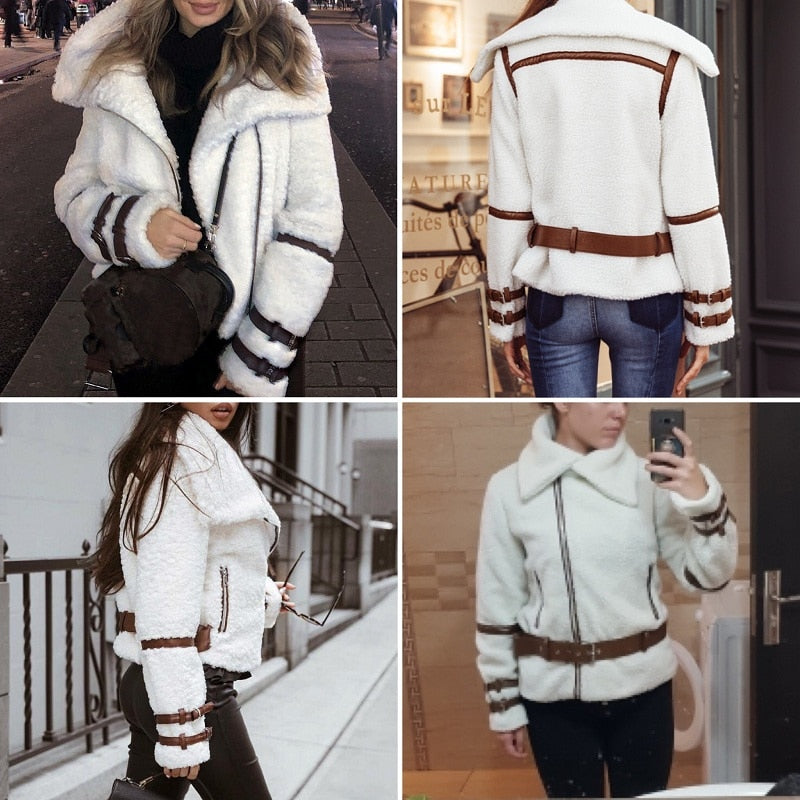 Rock & Roll Faux Fur Coat - White