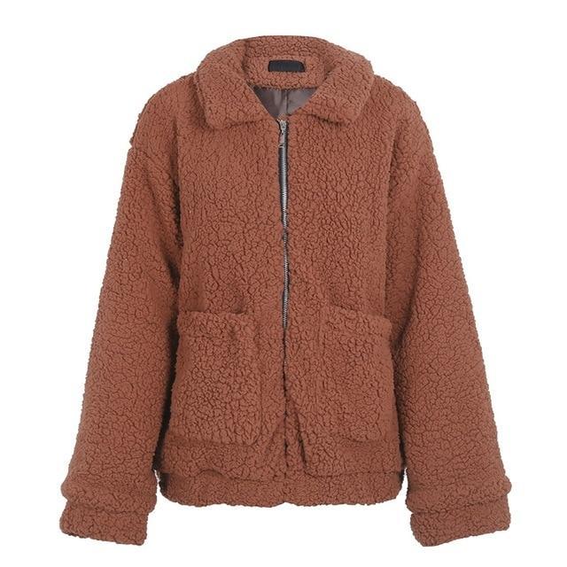 Fashionista Me Faux Fur Jacket - Light Camel