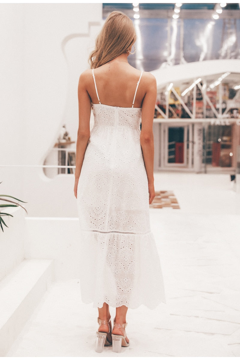 Pleasant Me Maxi Dress - White