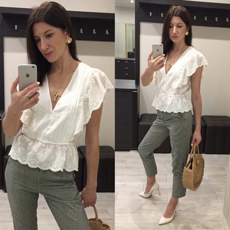 Forever 16 Embroidered Blouse - Soft Beige
