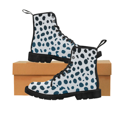 Cash Vision Leopard Martin Boots - White