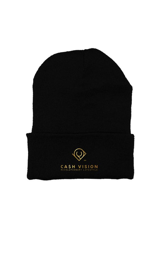 Cash Vision Embroidered Beanie - Black