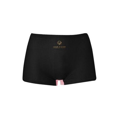 Cash Vision Boyshort Panties - Black Pink