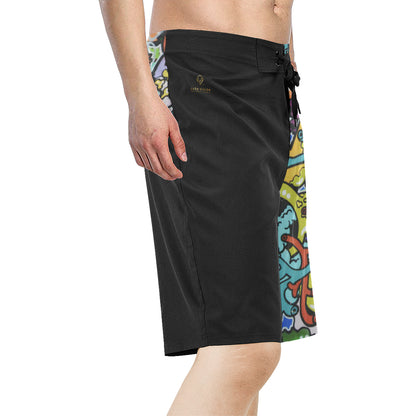 Cash Vision Graffiti Board Shorts - Black
