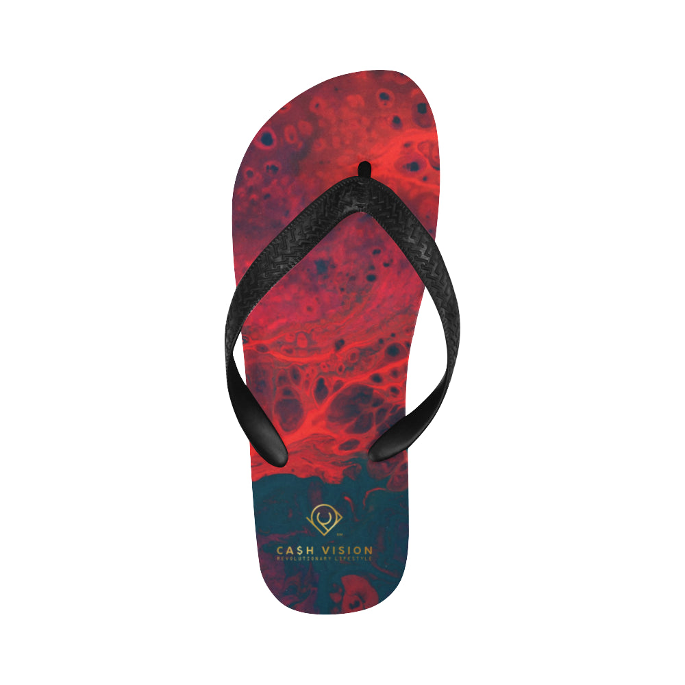 Cash Vision Red Rose Vallet Flip Flops