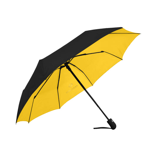 Cash Vision Anti-UV Auto-Fordable Umbrella - Black Yellow
