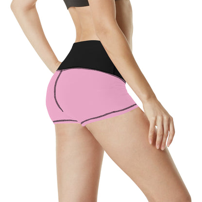 Cash Vision Yoga Shorts - Black Pink