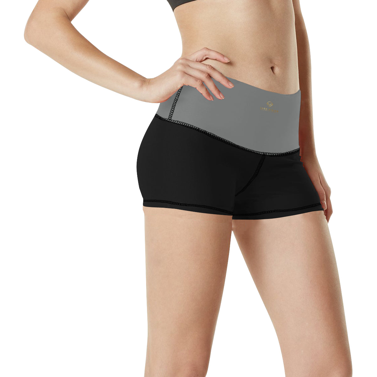 Cash Vision Yoga Shorts - Grey Black