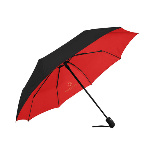 Cash Vision Anti-UV Auto-Fordable Umbrella - Black Red