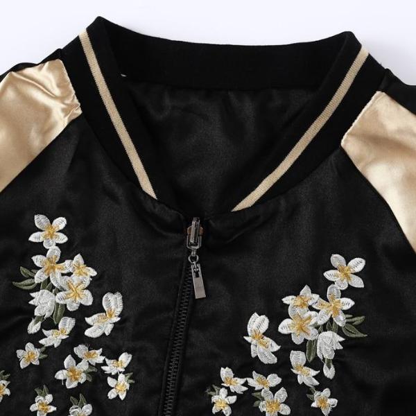 Floral Wings Jacket - Black Gold