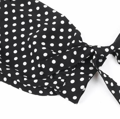 Glam Polka Dot Blouse - Black White