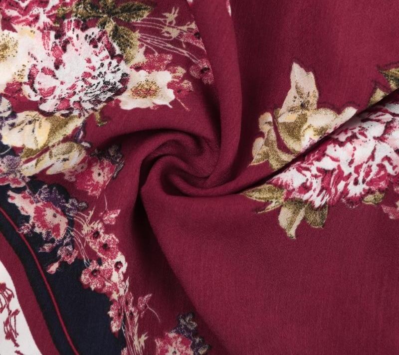 Floral Tiles Halter Maxi Dress - Red