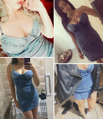 Peace Out Denim Mini Dress