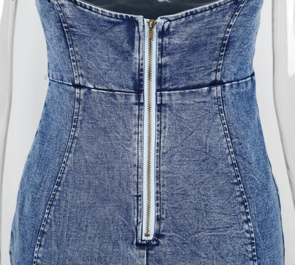 Peace Out Denim Mini Dress