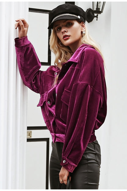 Shay Corduroy Jacket - Purple