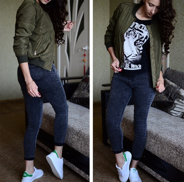 Live Today Bomber Jacket - Army Green
