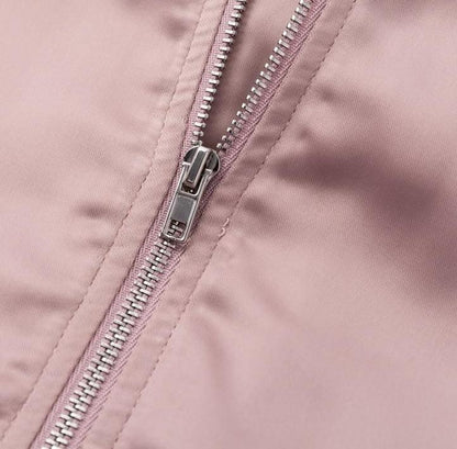 Little Pink Lies Satin Jacket - Pink