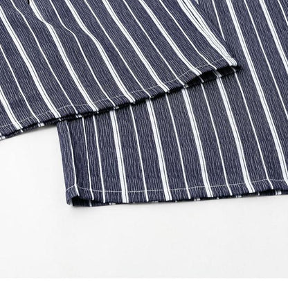 Joyful Me Stripe Jumpsuit - Navy Blue