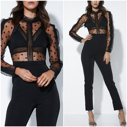 High End Life Mesh Jumpsuit - Black