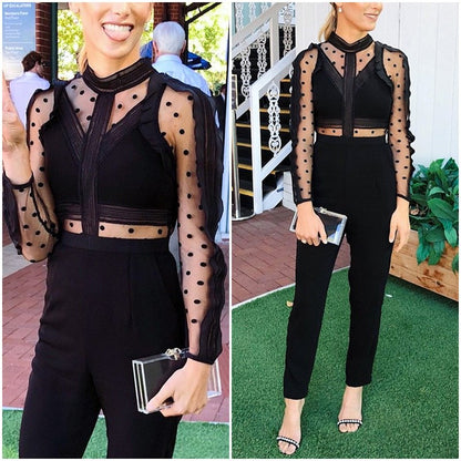 High End Life Mesh Jumpsuit - Black